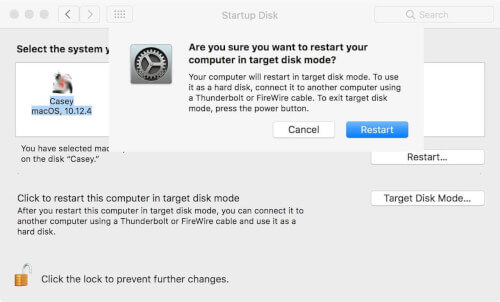 Start Mac op in de Target Mode